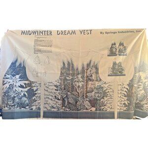 Spring Industries MIDWINTER DREAM VEST Fabric Panel Small - XL 100% cotton Blue